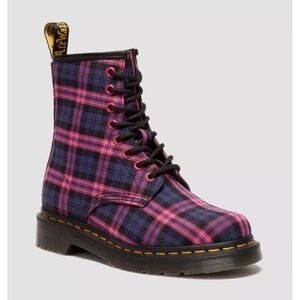 LIMITED EDITION Dr. Martens Docs Women 1460 Tartan Pink Purple Plaid Size 9